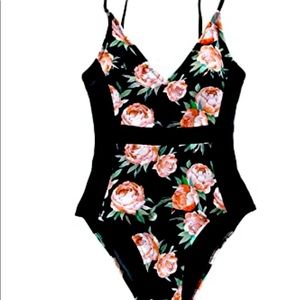 Cupshe Happy Time Print One Piece Size Large